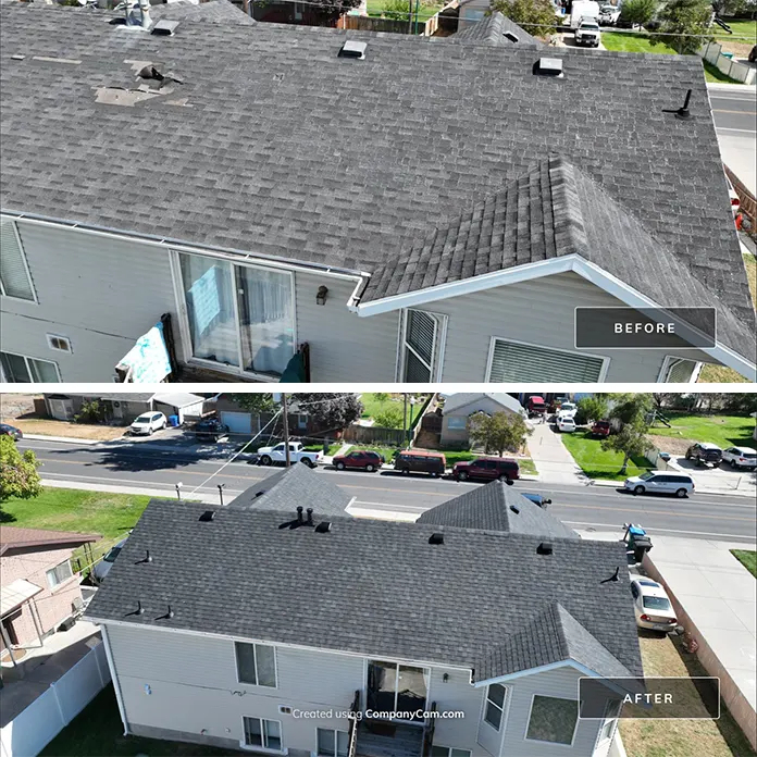 New Roof Installation Before After