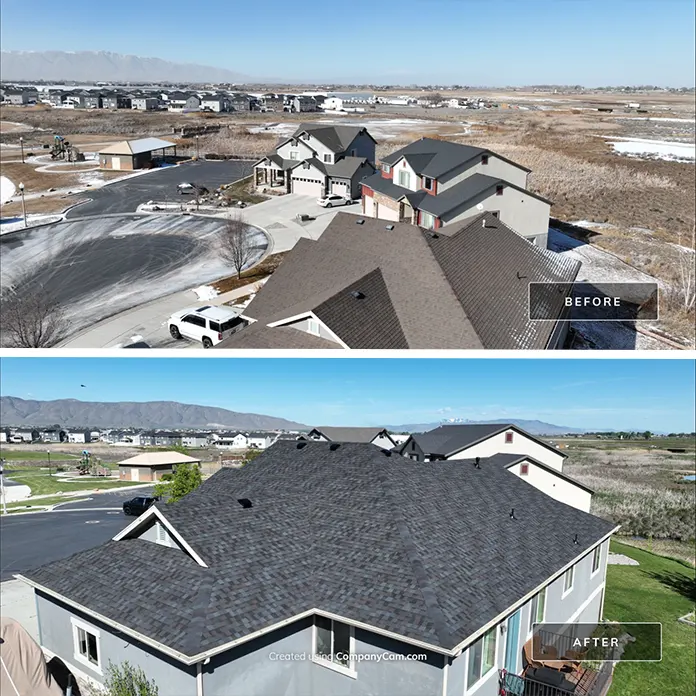 Salem Ut Roof Replacement Before After