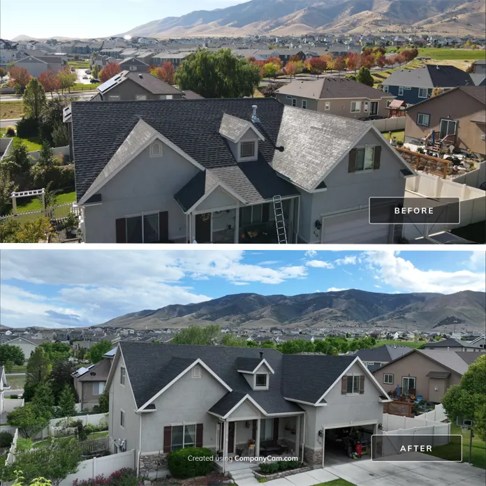 Saratoga Springs Ut Roof Replacement Before After